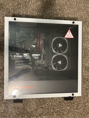 MSI White Glass-Side Gaming PC with Dual Front Fans